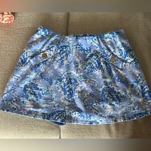 Lilly Pulitzer Blue & Aqua Printed Men’s Flat Front Skort
